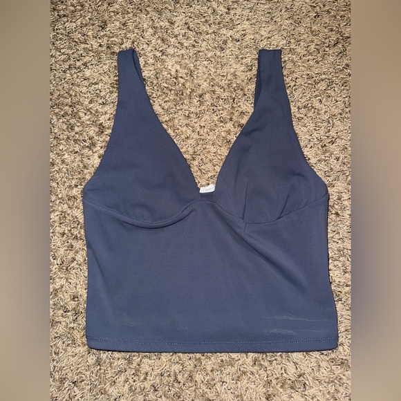 Garage Tops - garage crop tank grey size small